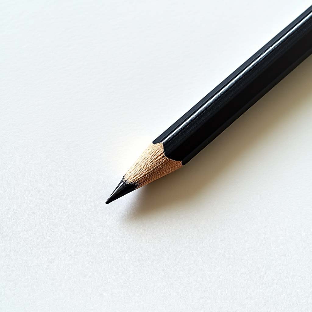 Pencil drafting on paper with digital overlay